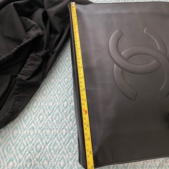 💓Sold💓Chain Large Shoulder Tote Bag Black - Picture 10 of 16